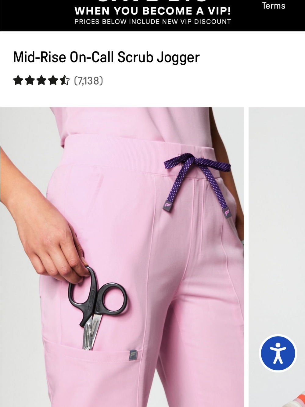 Mid-Rise On-Call Scrub Jogger - Pink
